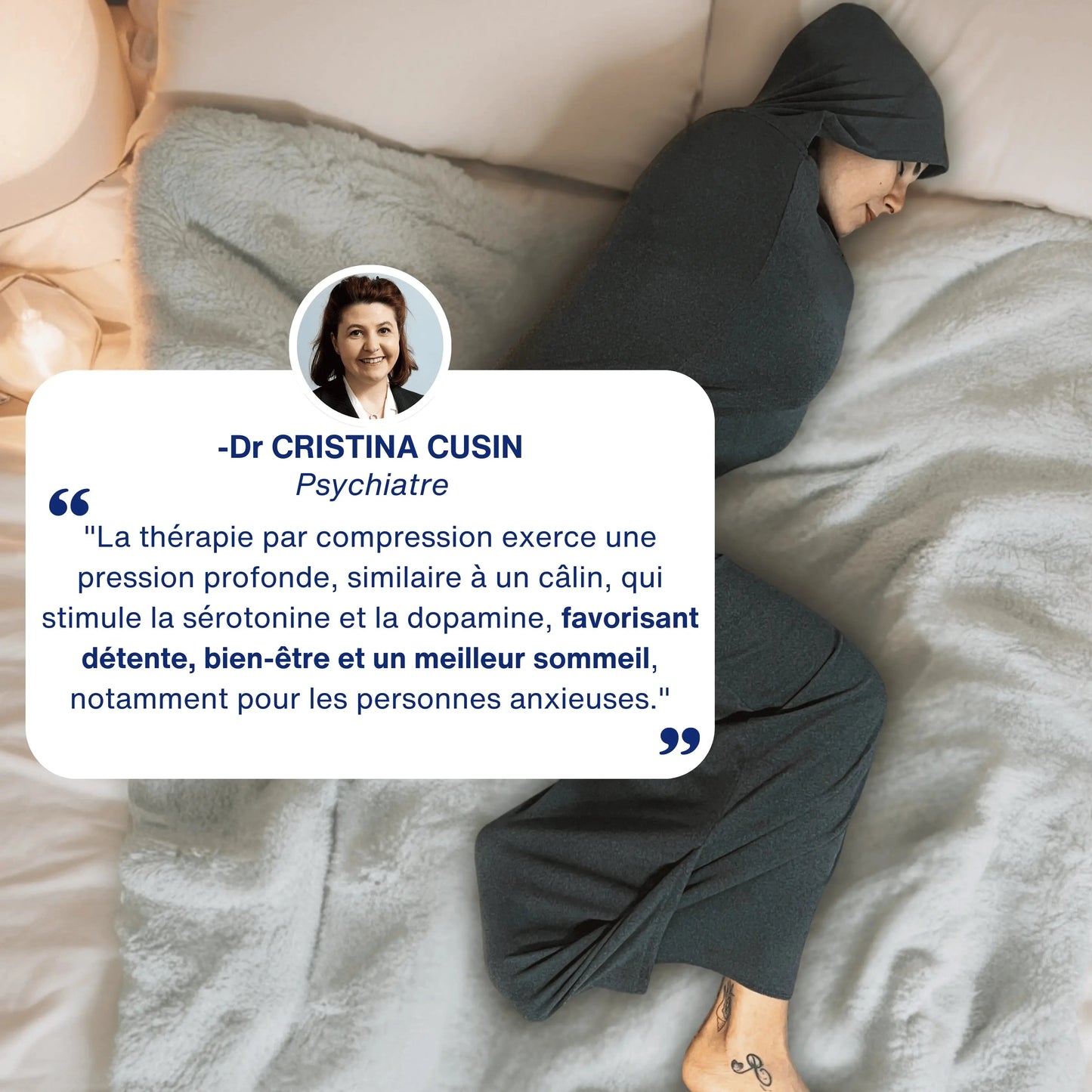 Câlin Calinéa utilisé pour soulager l’anxiété et le stress.