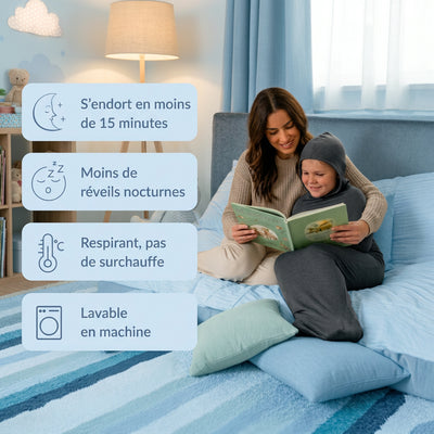 aide au sommeil enfant hypersensible – Câlin Calinéa Enfant couverture lestée légère 300g sans risque